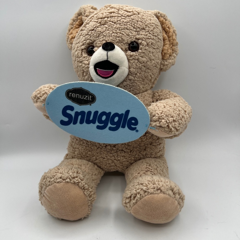 Snuggle Bear Plush Renuzit Advertising Mascot Tan Sherpa Stuffed Animal 15in